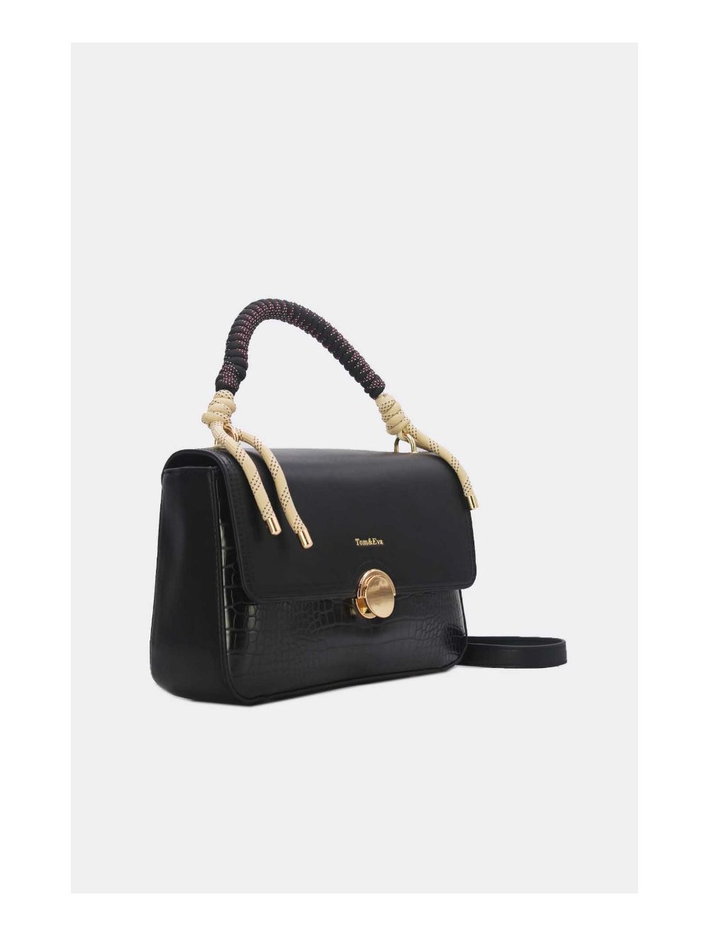 Tom&eva Sac Besace Femme à Anse Cordes 24B-6030-Noir