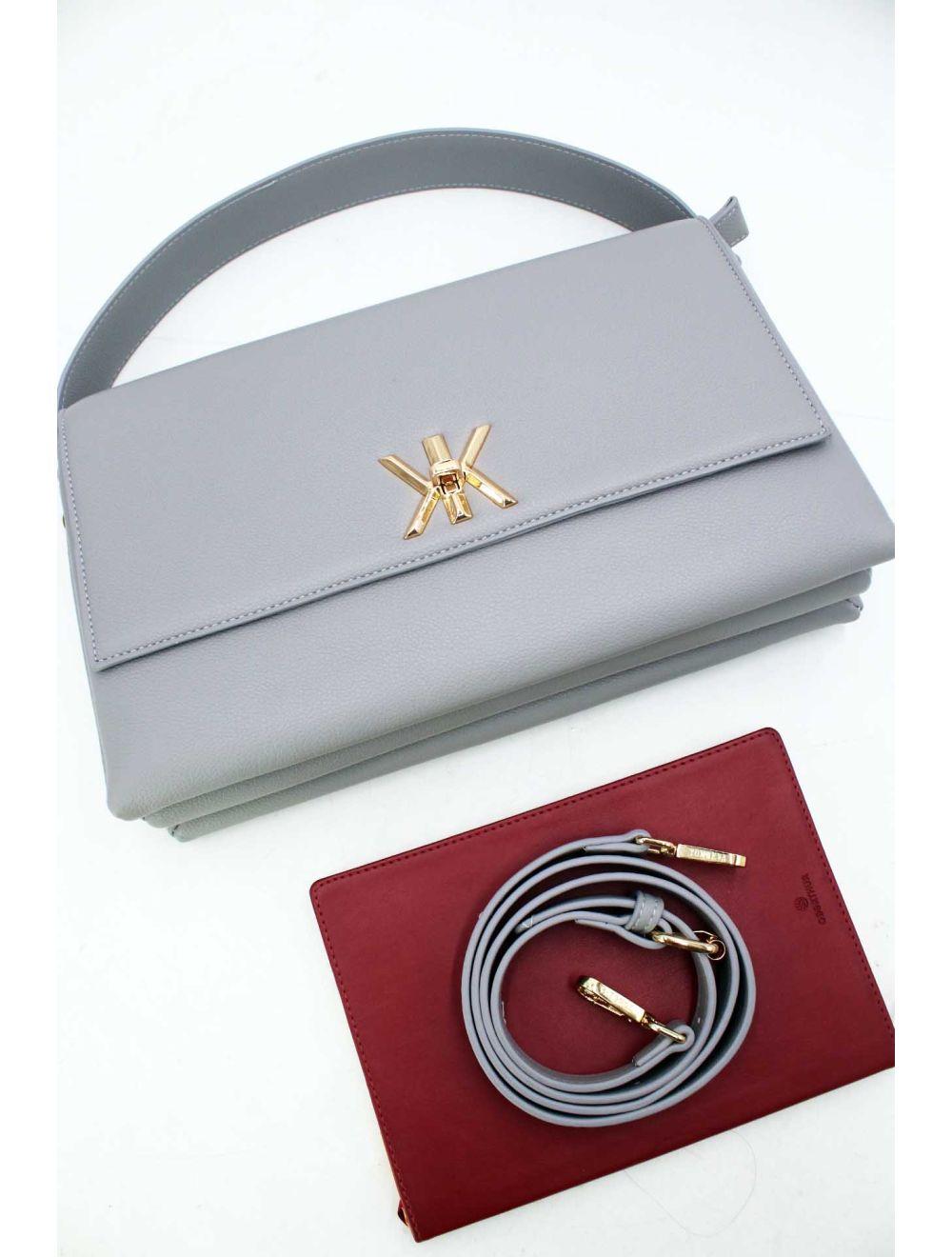 Tom&eva Sac Besace Multi Compartiments 24B-6128-Gris