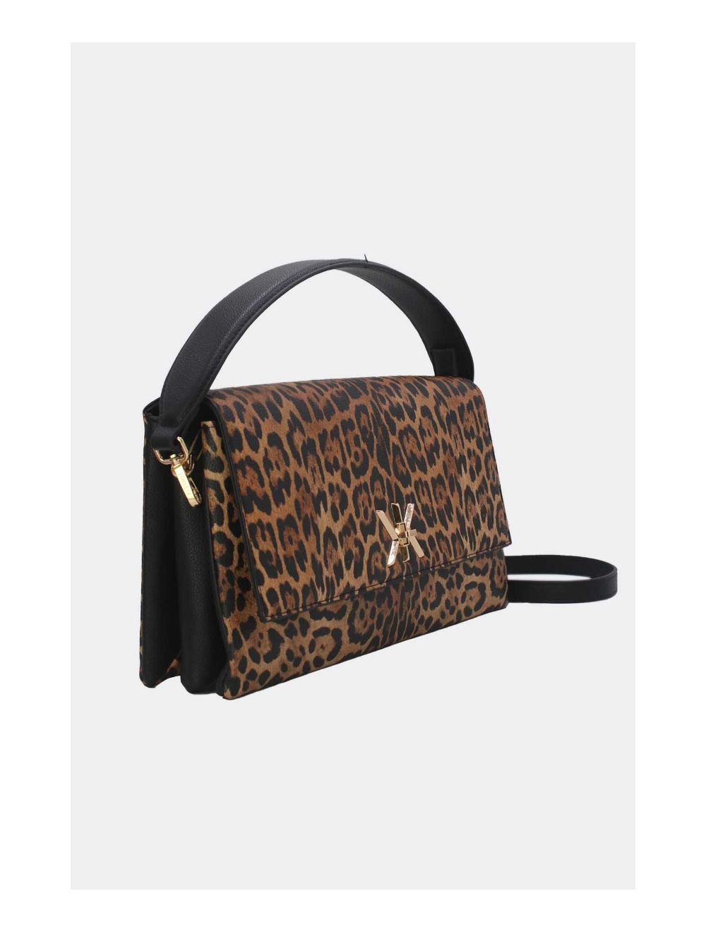 Tom&eva Sac Besace Multi Compartiments 24B-6128-Léopard/Black