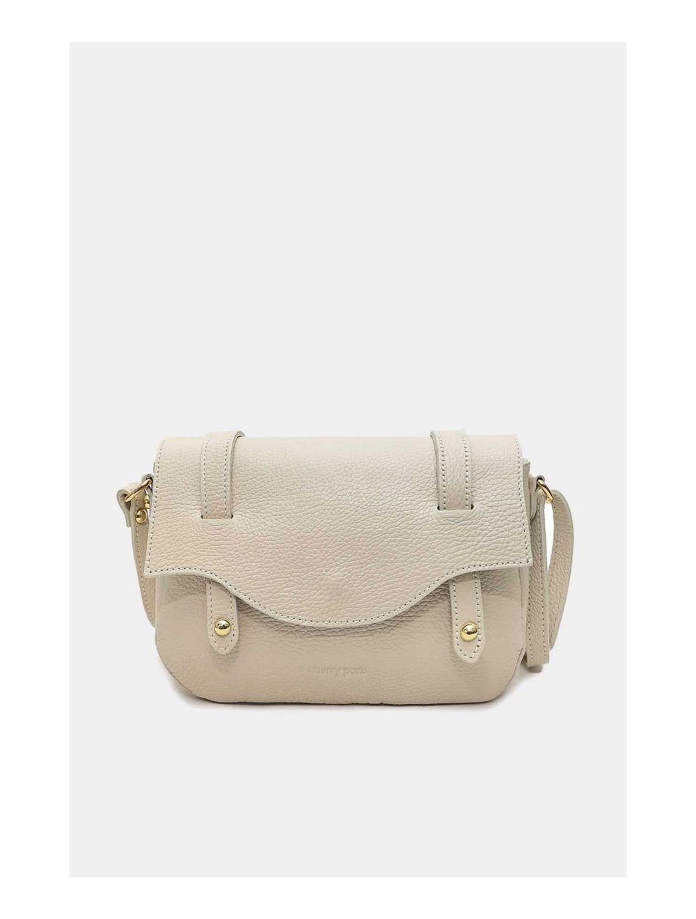 Tom&eva Sac Besace Porté Croisé En Cuir Vachette Grainé 4161 CALISTA-Beige