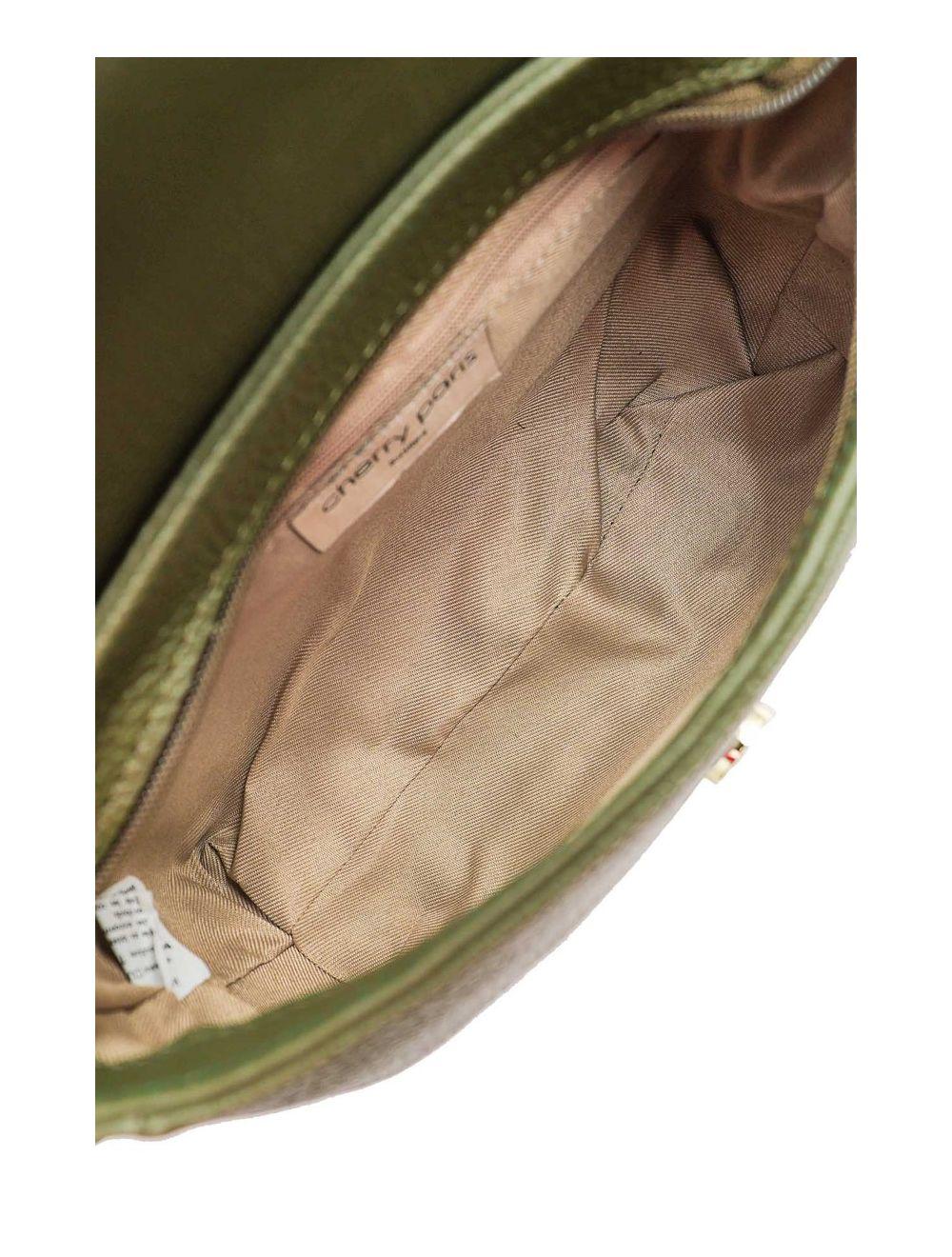 tom&eva Sac Besace Porté Croisé En Cuir Vachette Grainé 4161 CALISTA-Kaki