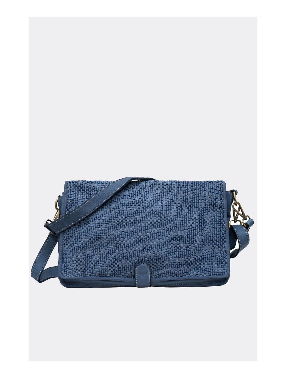 Tom&eva Sac Besace Porté Croisé Et épaule En Cuir Vachette Tressé IRINA 4115-Jean