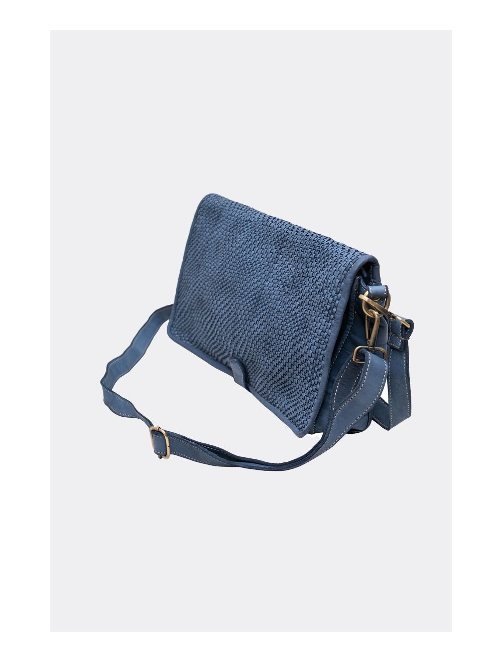 Tom&eva Sac Besace Porté Croisé Et épaule En Cuir Vachette Tressé IRINA 4115-Jean