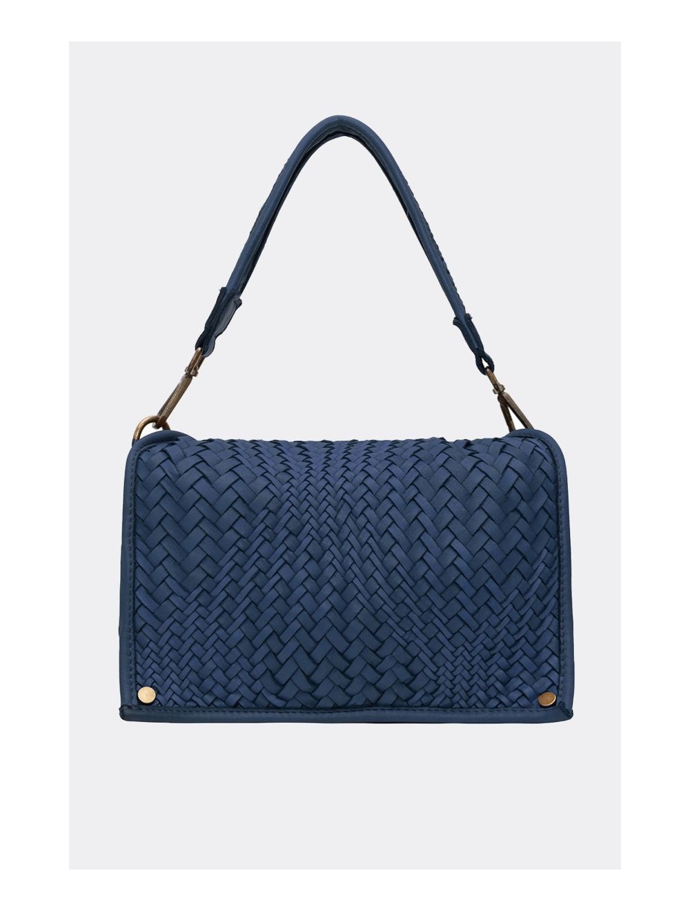 Tom&eva Sac Besace Porté Croisé Et épaule En Cuir Vachette Tressé MIRA 4114-Jean