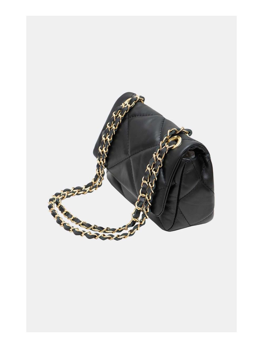 Tom&eva Sac Besace Porté Croisé Et Épaule Matelassé En Cuir Vachette NEILA 4099-Noir
