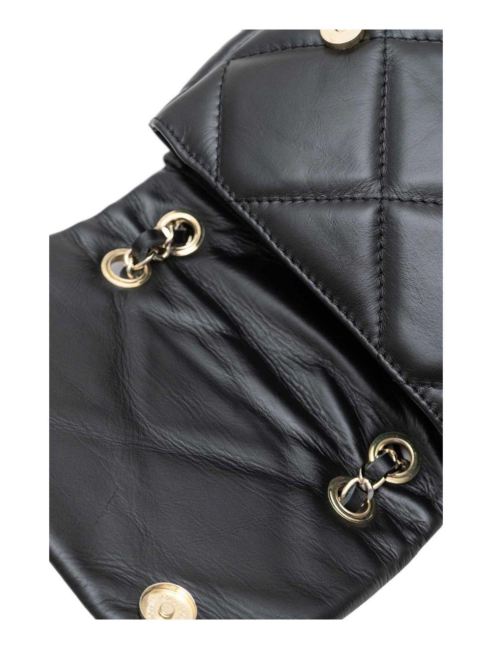 tom&eva Sac Besace Porté Croisé et Épaule Matelassé En Cuir Vachette NEILA 4099-Noir