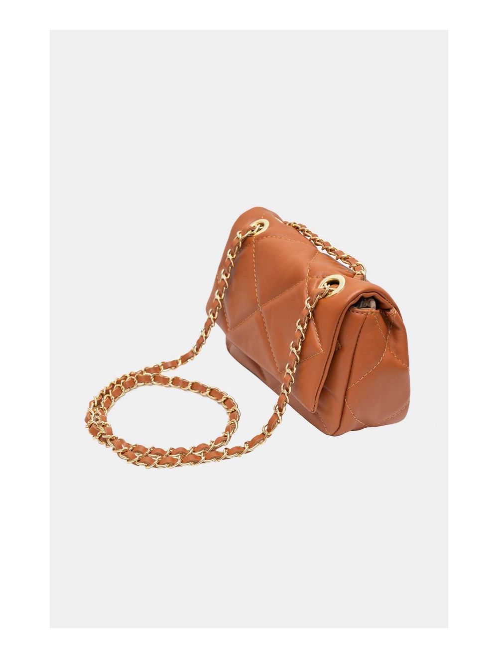 Tom&eva Sac Besace Porté Croisé Et Épaule Matelassé En Cuir Vachette NEILA 4099-Camel