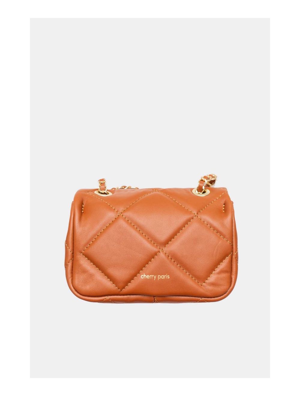 Tom&eva Sac Besace Porté Croisé Et Épaule Matelassé En Cuir Vachette NEILA 4099-Camel