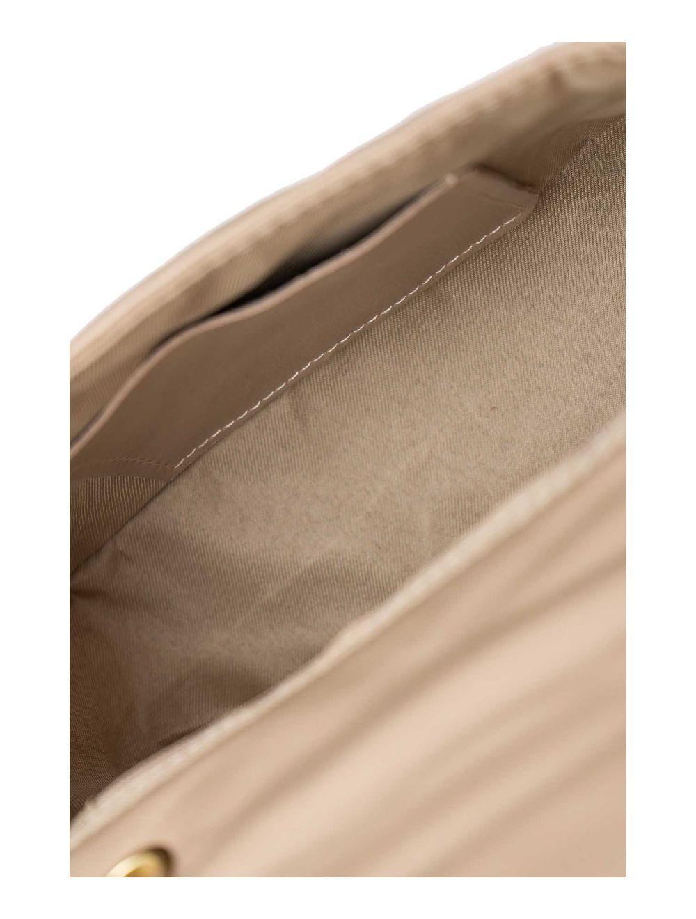 tom&eva Sac Besace Porté Croisé et Épaule Matelassé En Cuir Vachette NEILA 4099-Taupe