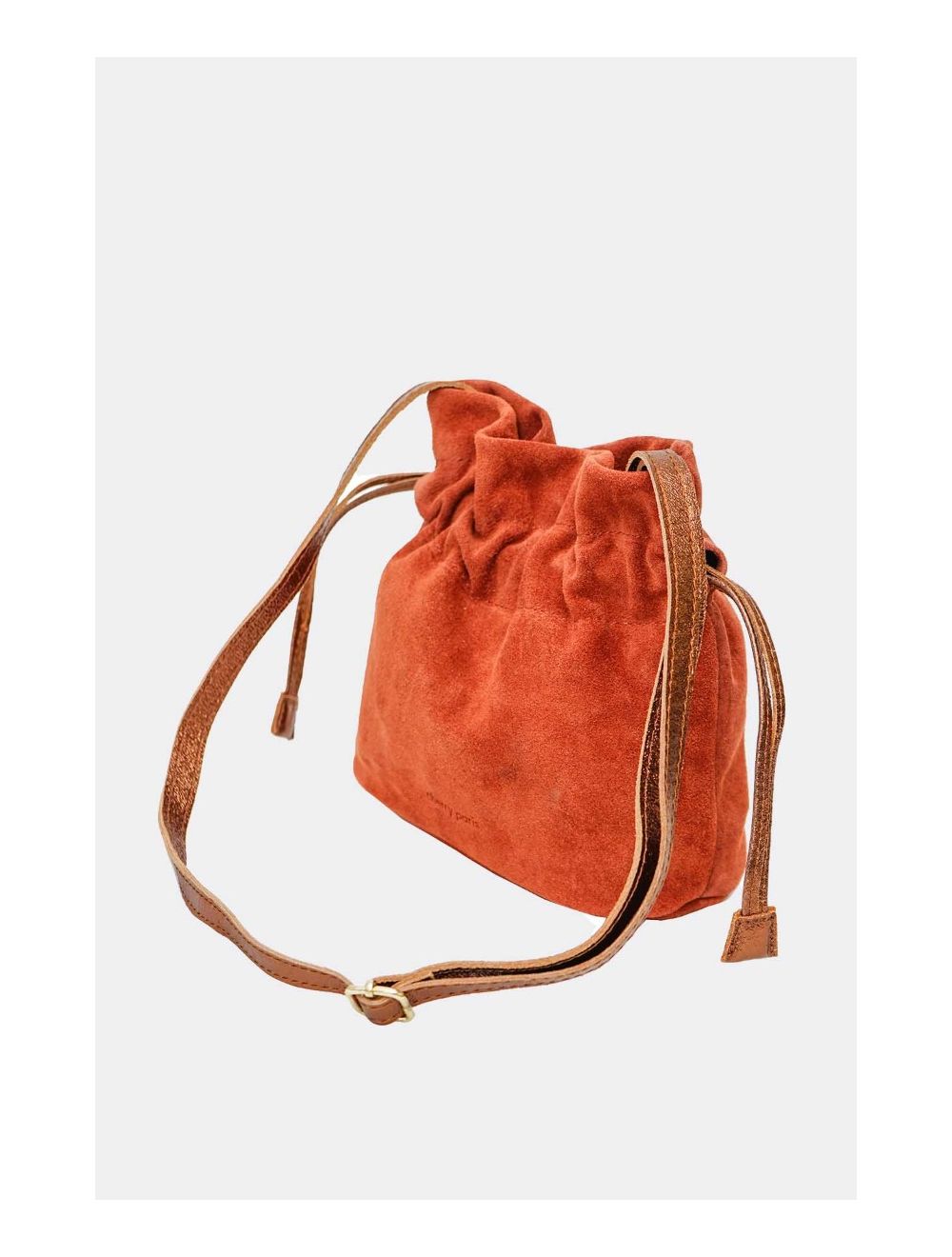 Tom&eva Sac Bourse En Croûte Cuir Vachette Suède-LYA 4102-Rouille