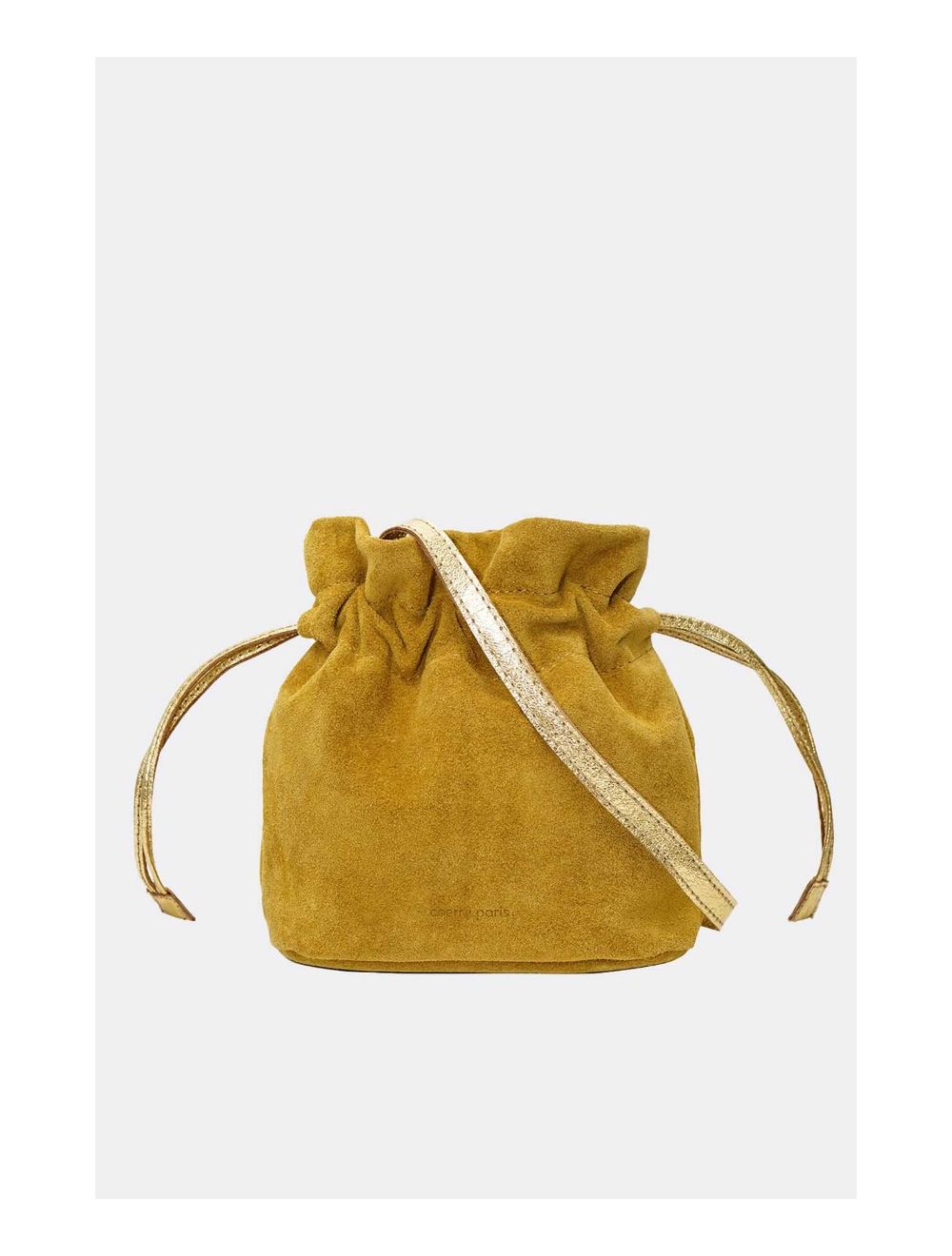 Tom&eva Sac Bourse En Croûte Cuir Vachette Suède-LYA 4102-Ocre