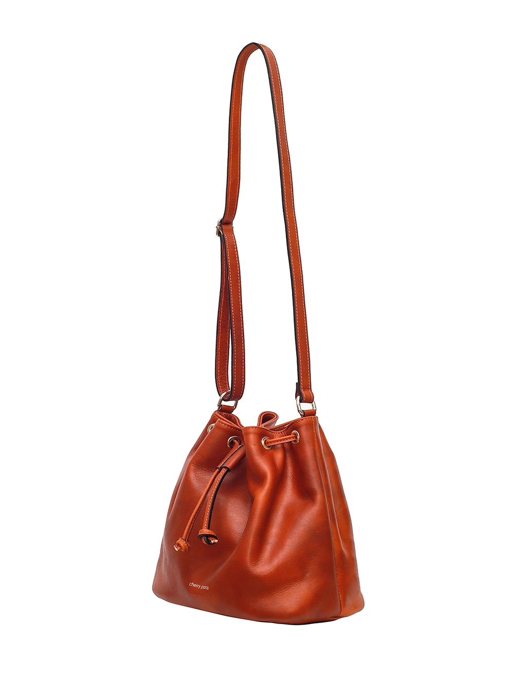 Tom&eva Sac Bourse En Cuir De Vachette Collet-LINDA 4009-Camel