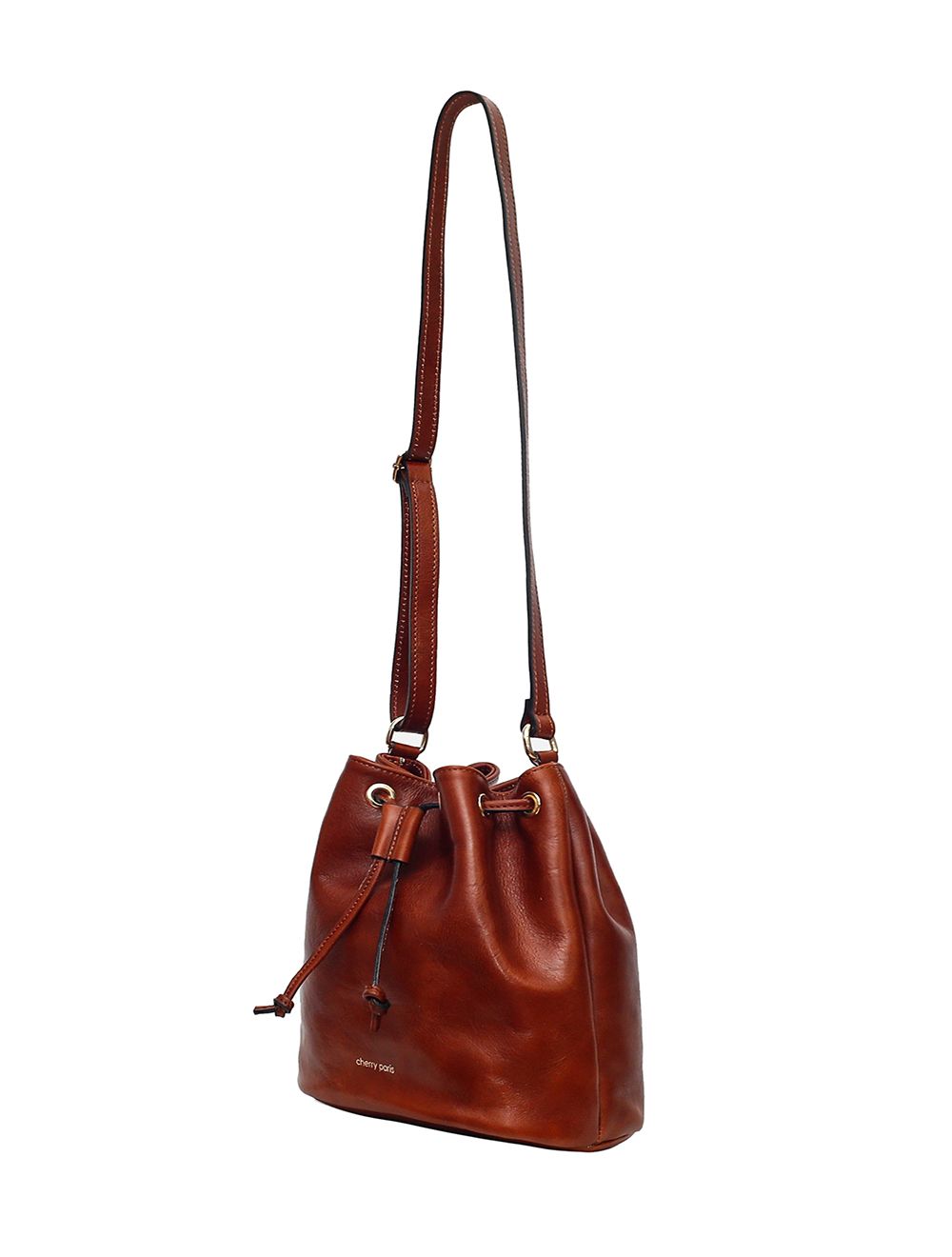 Tom&eva Sac Bourse En Cuir De Vachette Collet-LINDA 4009-Marron