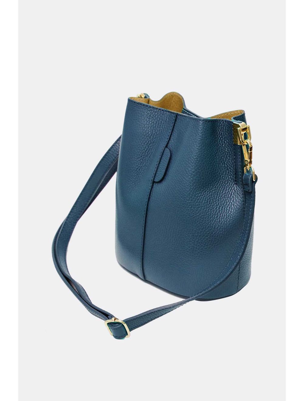 Tom&eva Sac Bourse En Cuir De Vachette Grainée LILWENN 4090-Petrole