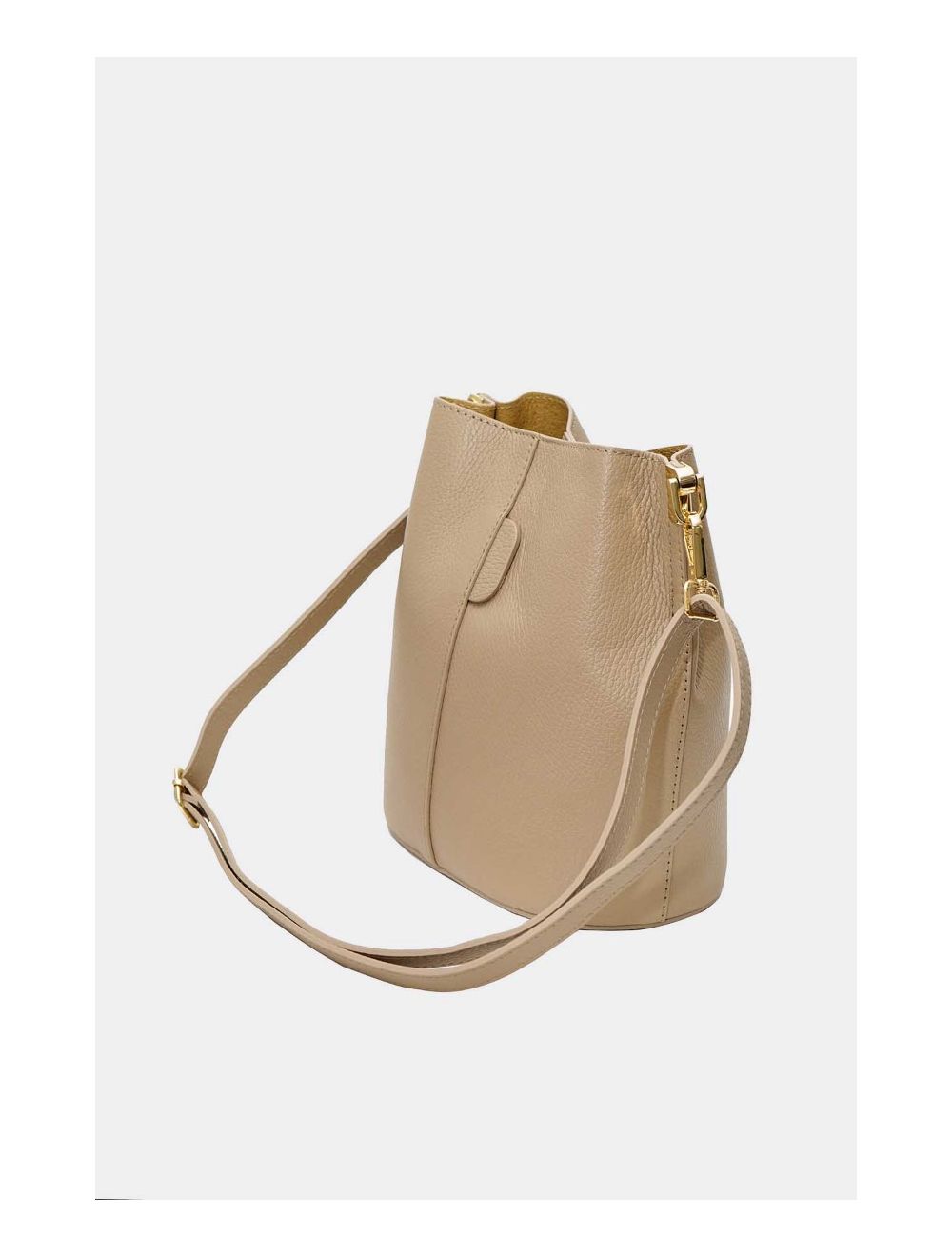 Tom&eva Sac Bourse En Cuir De Vachette Grainée LILWENN 4090-Taupe