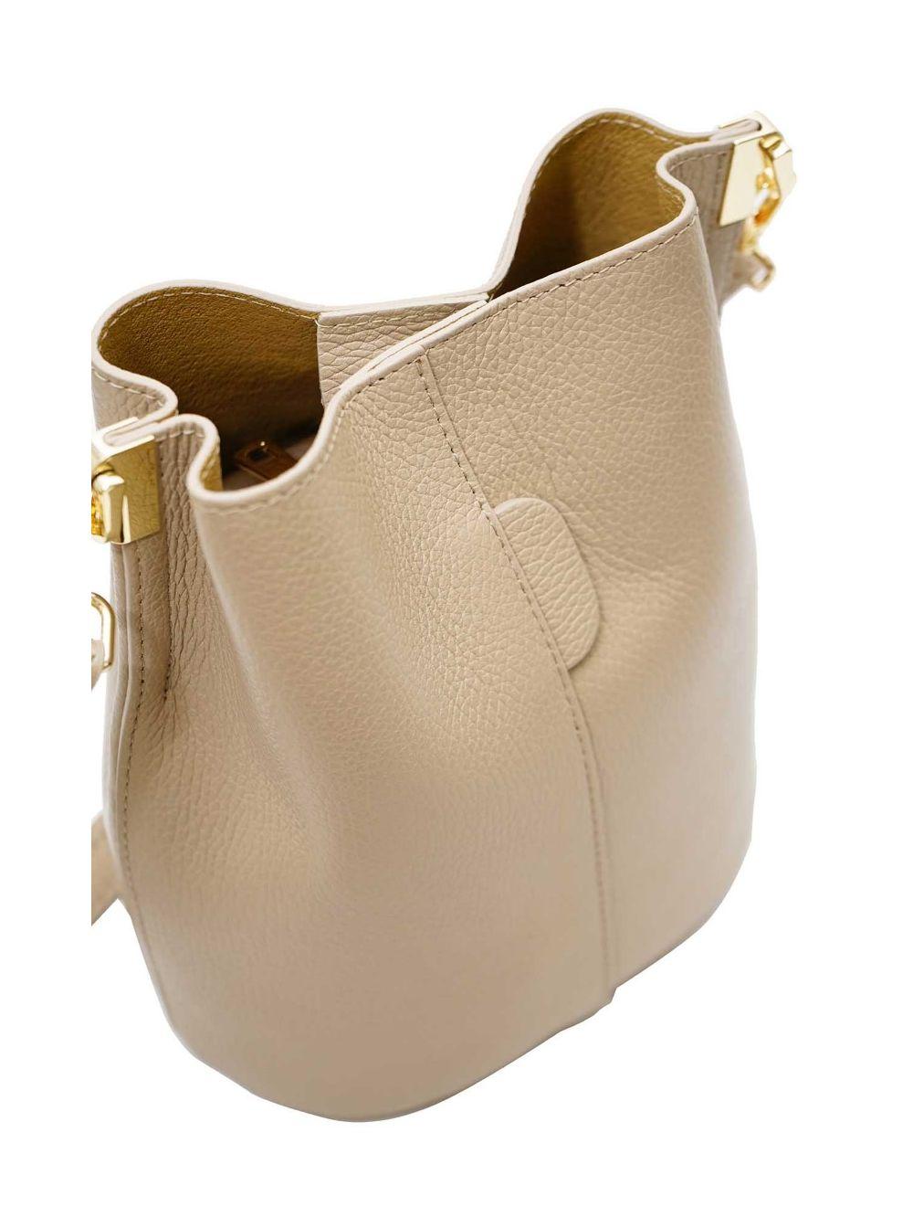 tom&eva Sac Bourse en Cuir De Vachette Grainée LILWENN 4090-Taupe