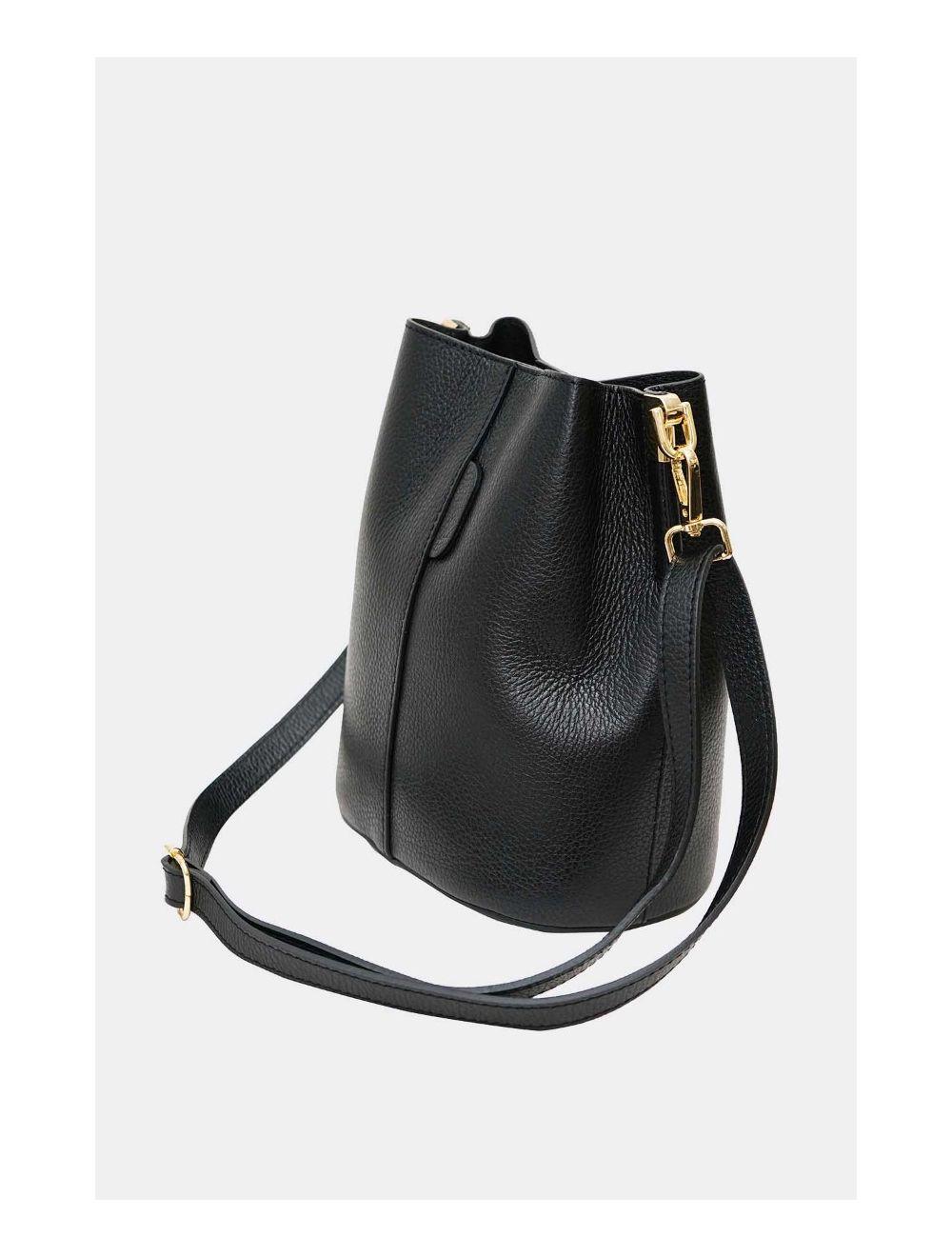 Tom&eva Sac Bourse En Cuir De Vachette Grainée LILWENN 4090-Noir