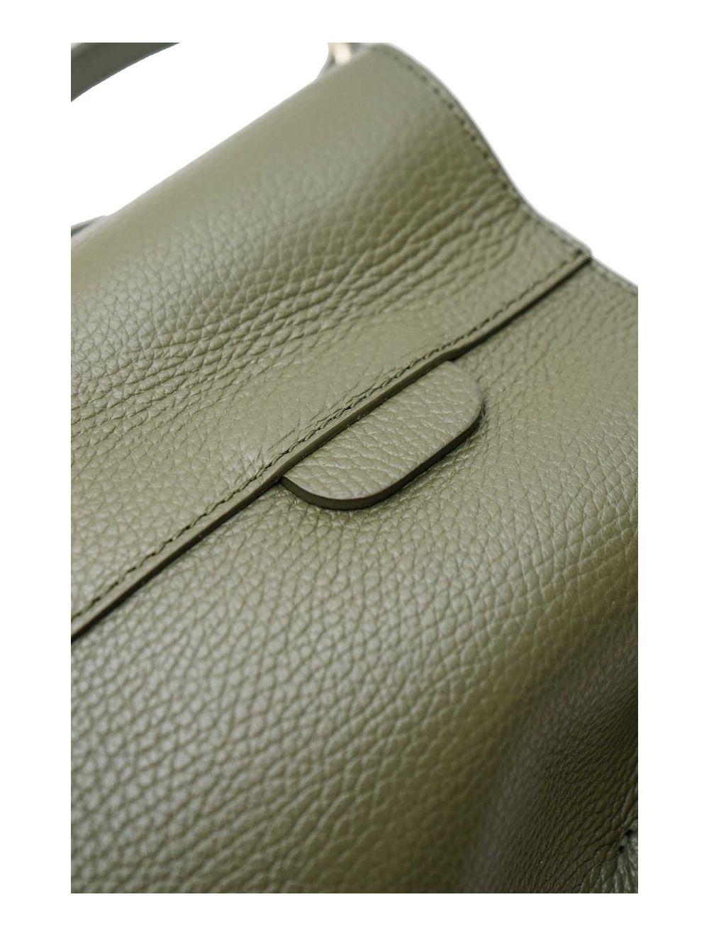 Tom&eva Sac Bourse En Cuir De Vachette Grainée LILWENN 4090-Kaki