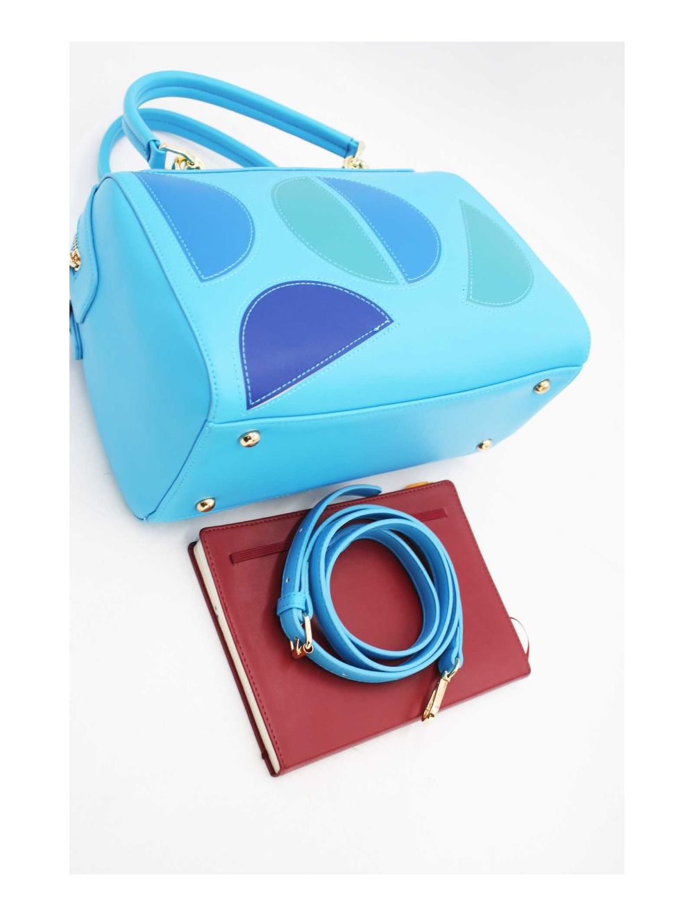 Tom&eva Sac Bowling Décoré Des Demi-lunes-22B-5530-Bleu