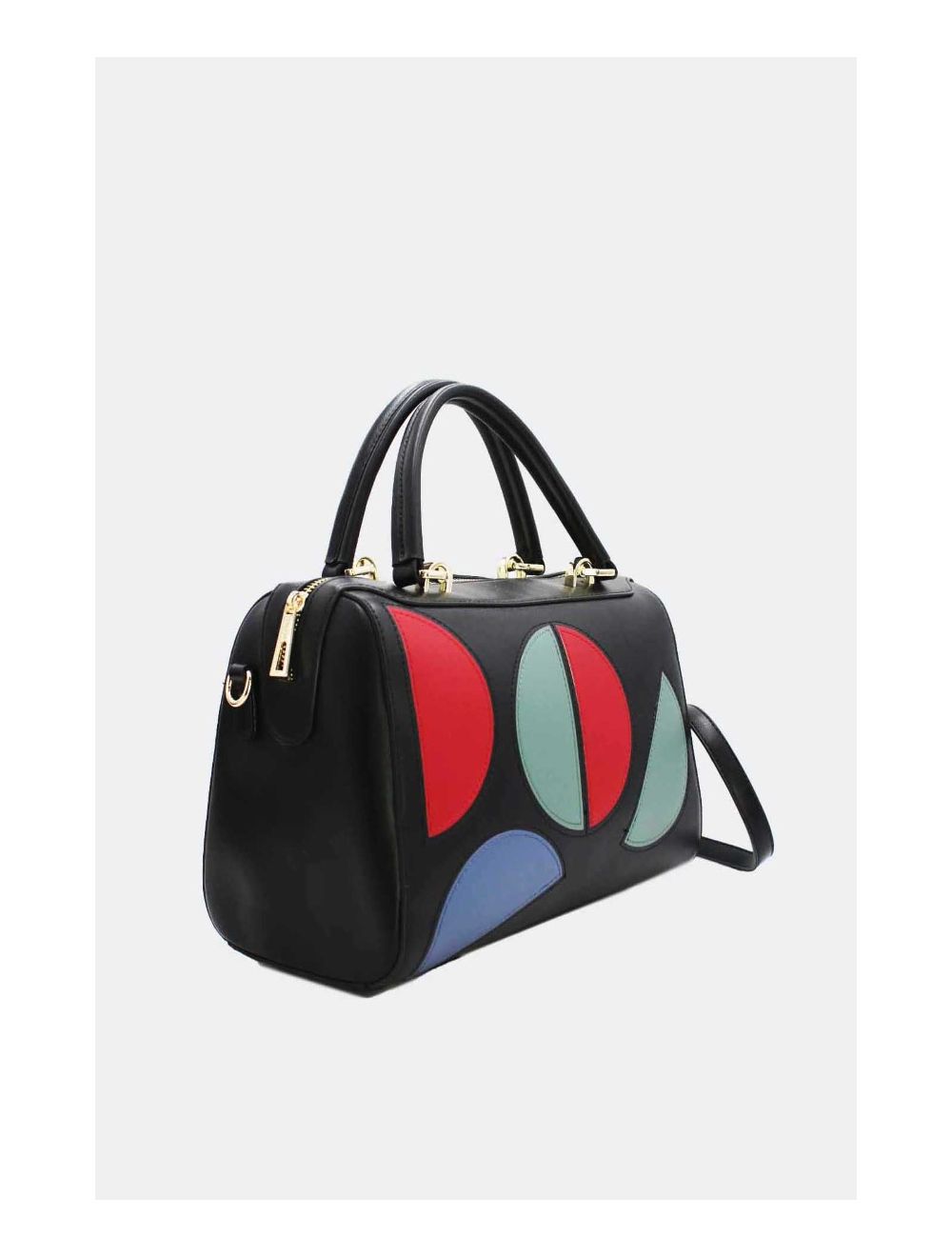 Tom&eva Sac Bowling Décoré Des Demi-lunes-22B-5530-Noir