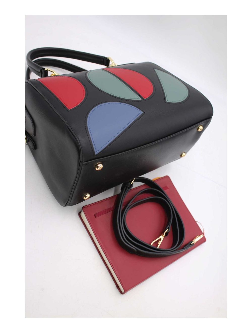 Tom&eva Sac Bowling Décoré Des Demi-lunes-22B-5530-Noir