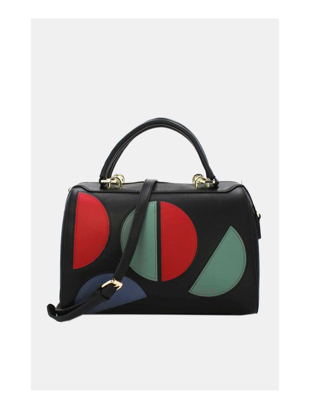 tom&eva Sac Bowling Décoré Des Demi-lunes-22B-5530-Noir