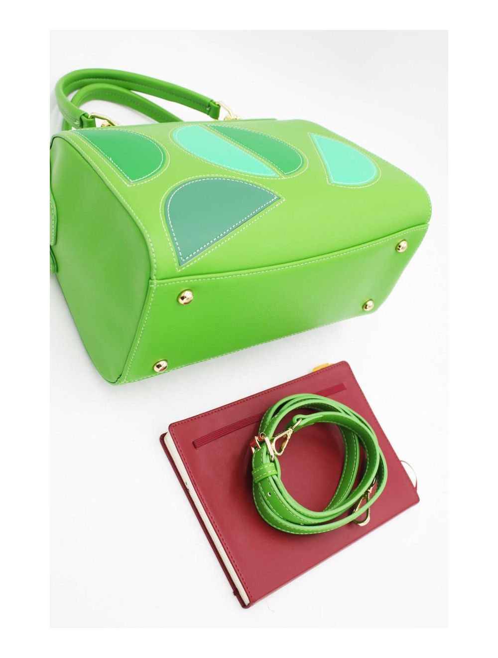 Tom&eva Sac Bowling Décoré Des Demi-lunes-22B-5530-Vert