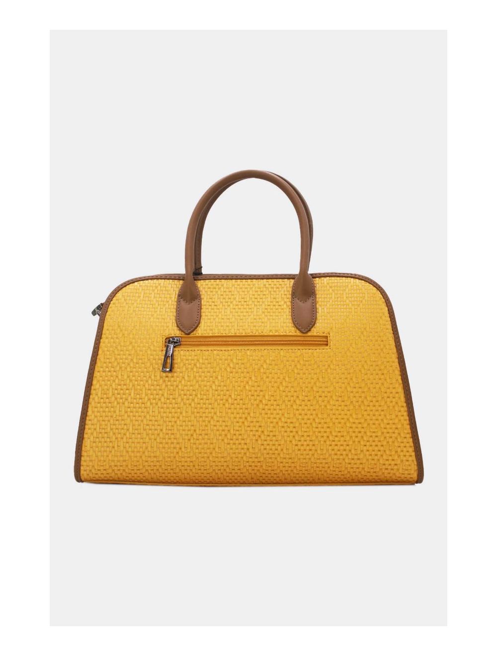 Tom&eva Sac Business Femme Multipoches Effet Paille-24B-6119-Yellow/Soil