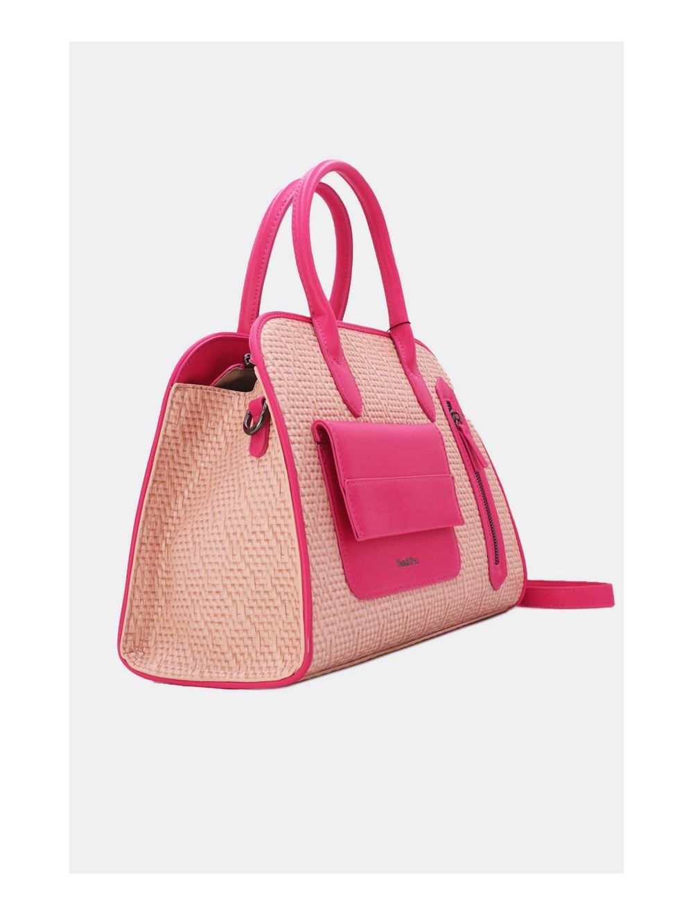 Tom&eva Sac Business Femme Multipoches Effet Paille-24B-6119-Pink/Rose