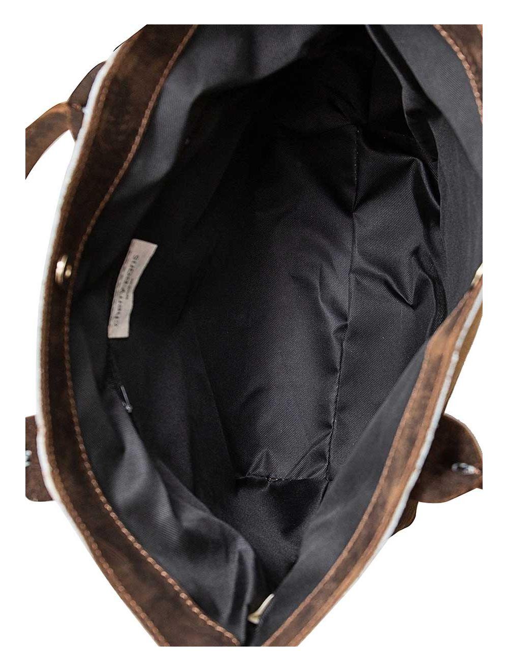 Tom&eva Sac Cabas Croûte Cuir Vachette Métallisé Bicolore-CORALIE 4041-DORE