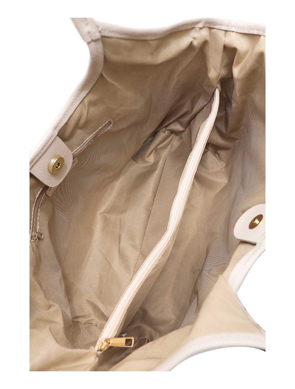 tom&eva Sac Cabas Cuir De Vachette Grainé 4162 MICHELLE-Beige