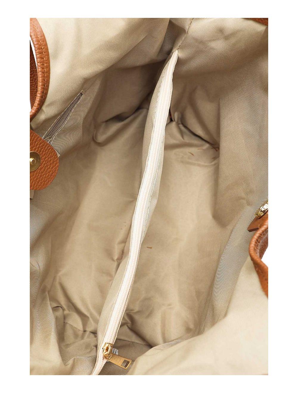 Tom&eva Sac Cabas Cuir De Vachette Grainé 4162 MICHELLE-Cognac