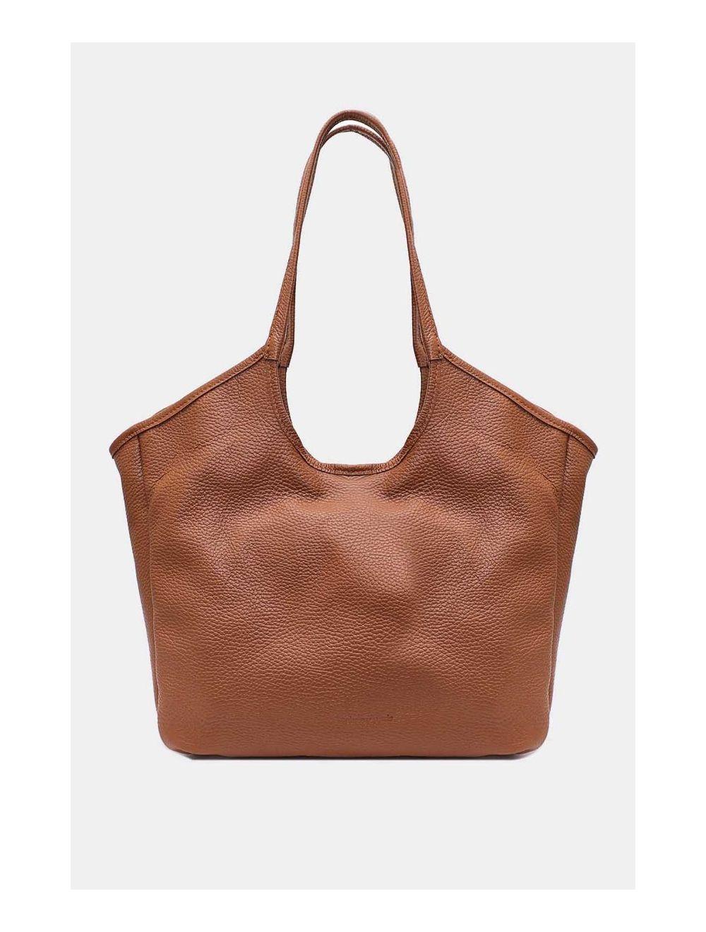 tom&eva Sac Cabas Cuir De Vachette Grainé 4162 MICHELLE-Cognac