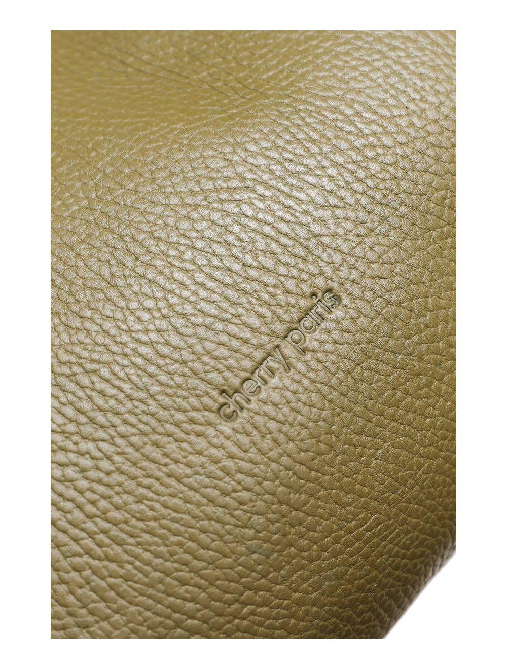 Tom&eva Sac Cabas Cuir De Vachette Grainé 4162 MICHELLE-Kaki