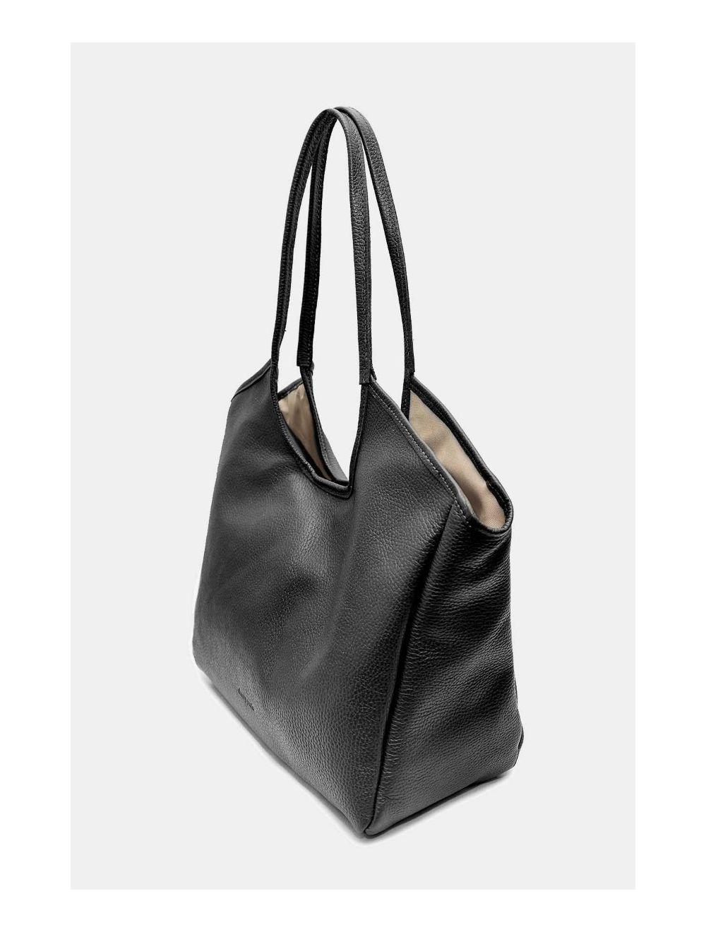 Tom&eva Sac Cabas Cuir De Vachette Grainé 4162 MICHELLE-Noir