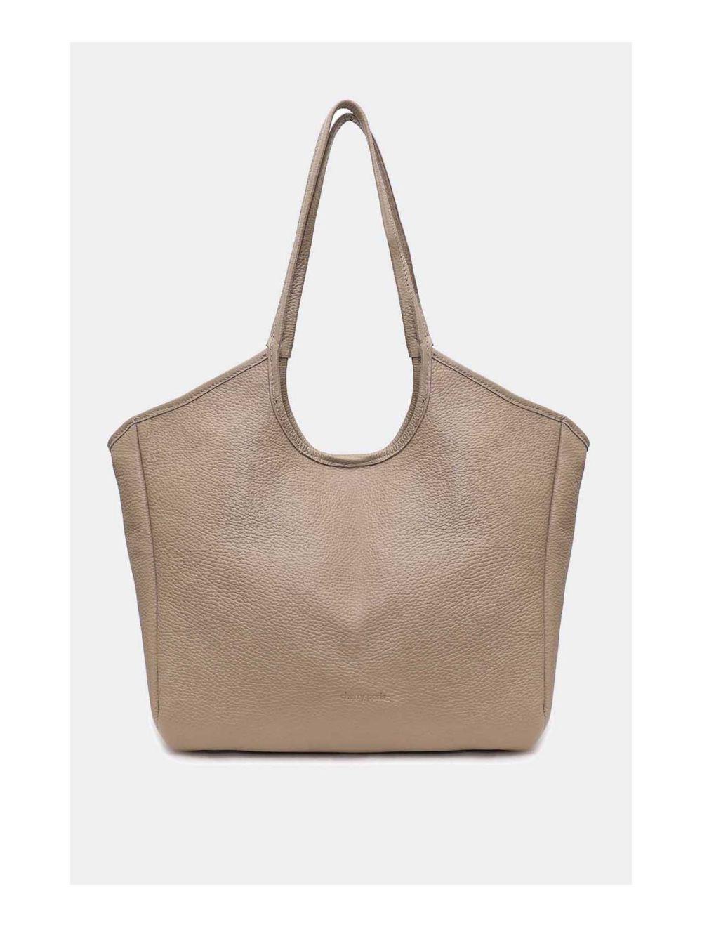 Tom&eva Sac Cabas Cuir De Vachette Grainé 4162 MICHELLE-Taupe