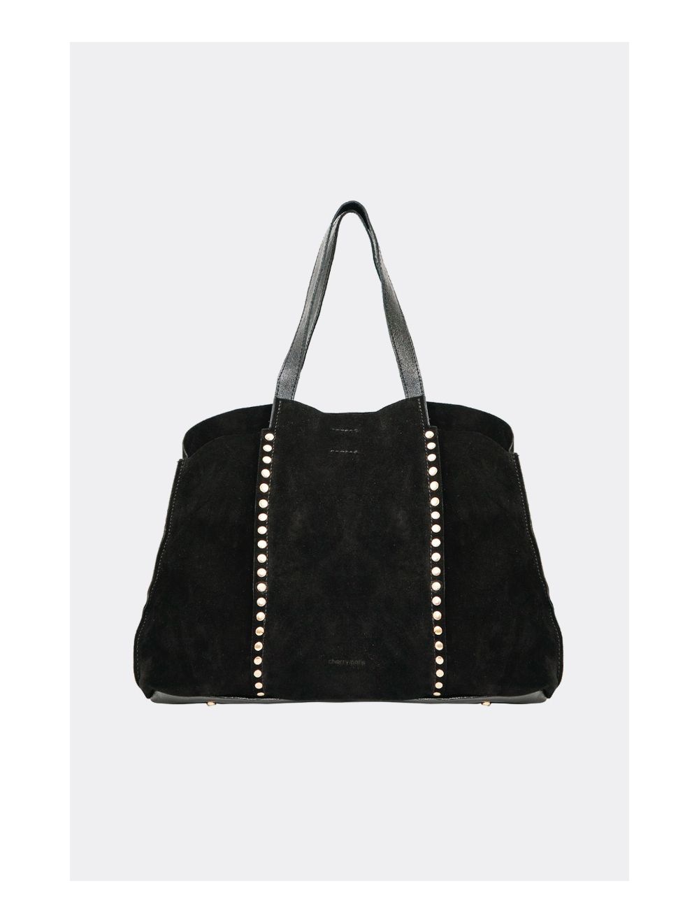 Tom&eva Sac Cabas En Croûte De Cuir Vachette Suède-GAELLE 4103-Noir
