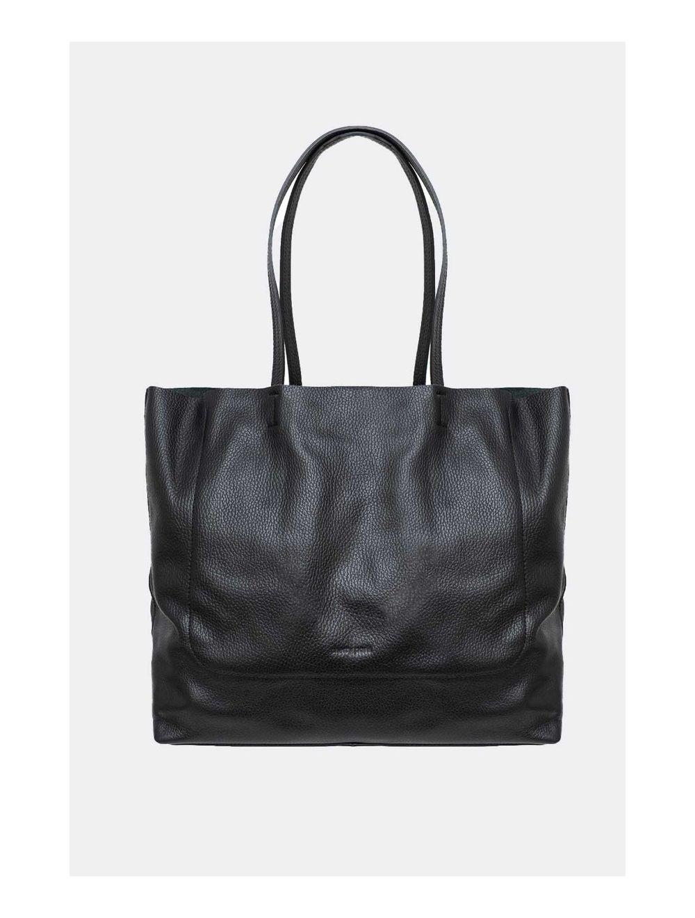 Tom&eva Sac Cabas En Cuir Vachette Grainé CELESTINE 4093-Noir