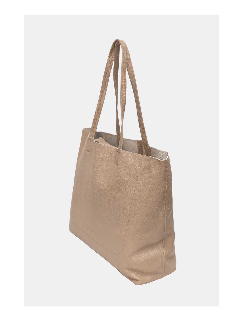 Tom&eva Sac Cabas En Cuir Vachette Grainé CELESTINE 4093-Taupe