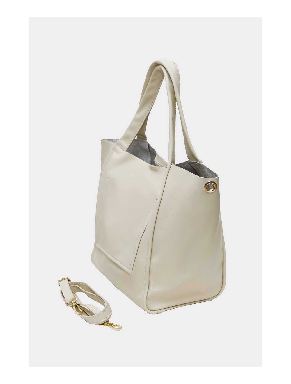 Tom&eva Sac Cabas En Cuir Vachette Sauvage 4101 KAHINA-Beige