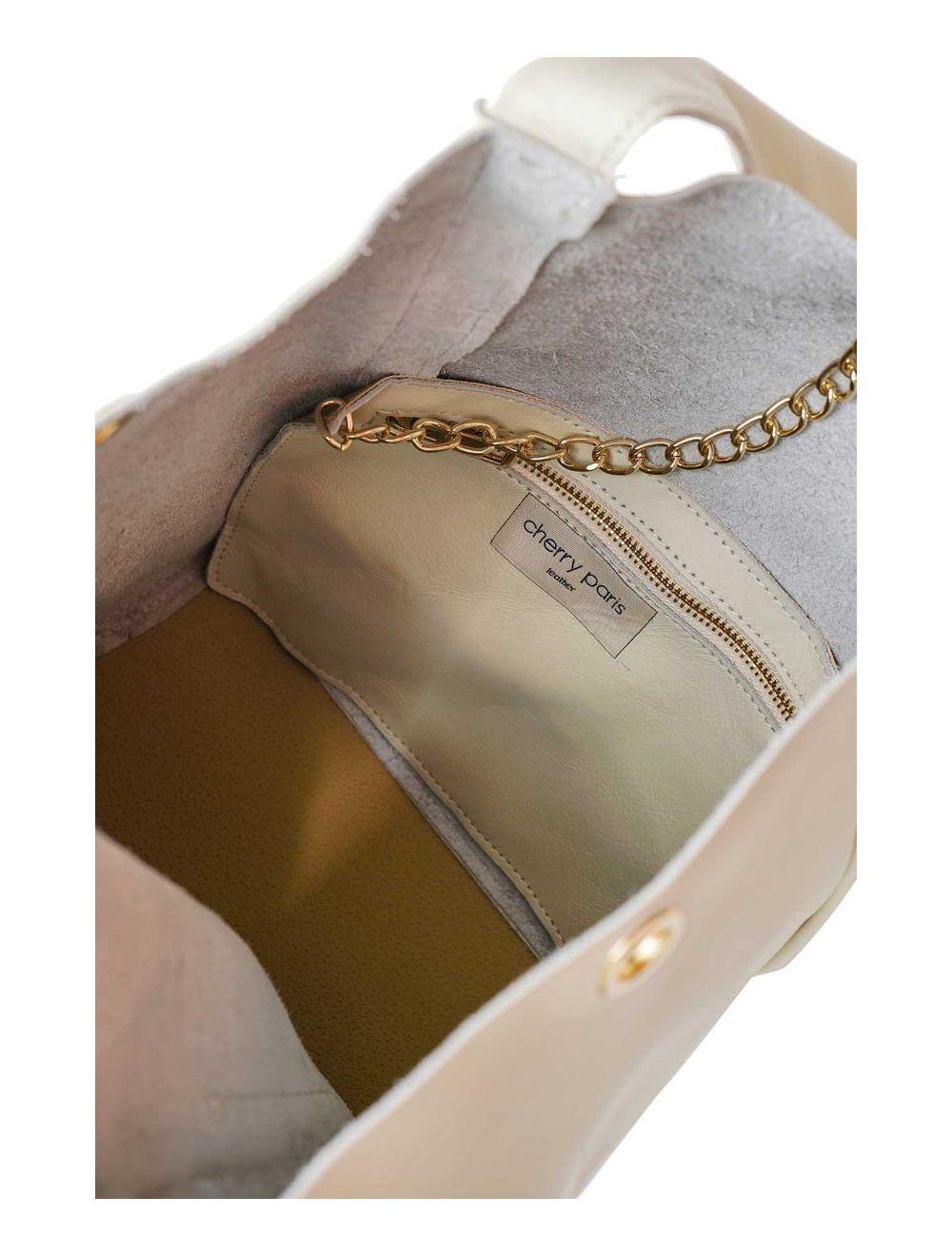 Tom&eva Sac Cabas En Cuir Vachette Sauvage 4101 KAHINA-Beige