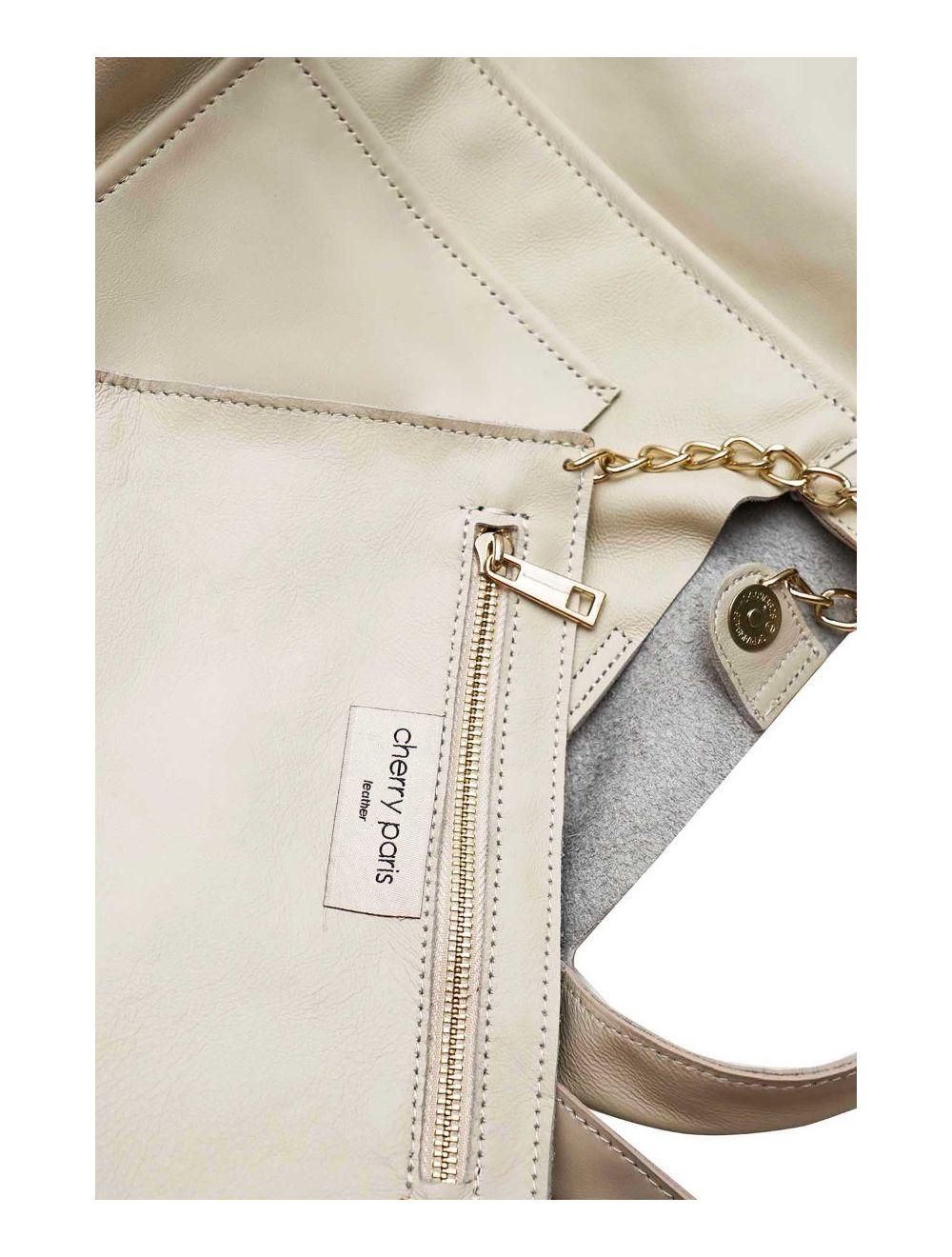 tom&eva Sac cabas En Cuir Vachette Sauvage 4101 KAHINA-Beige