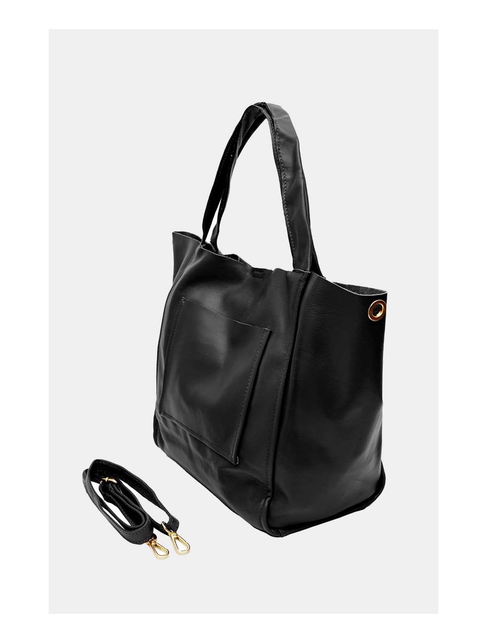 Tom&eva Sac Cabas En Cuir Vachette Sauvage 4101 KAHINA-Noir