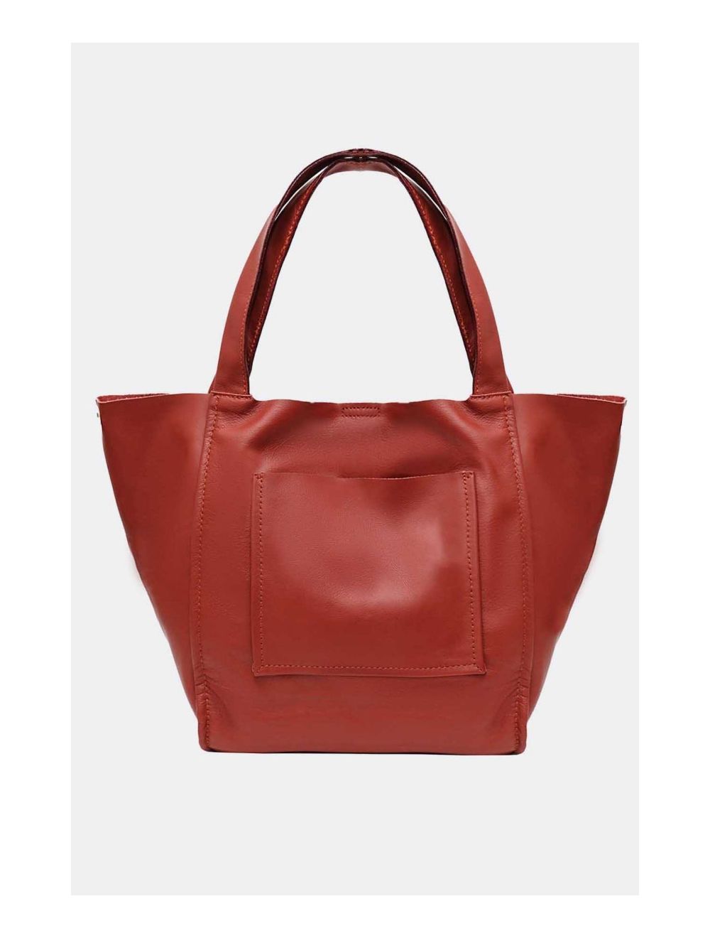 Tom&eva Sac Cabas En Cuir Vachette Sauvage 4101 KAHINA-Rouge