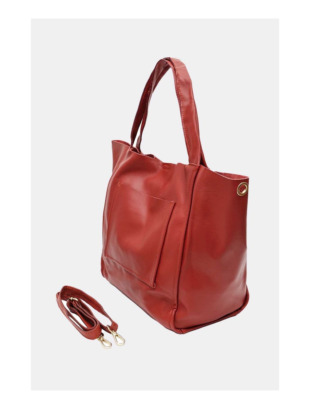 Tom&eva Sac Cabas En Cuir Vachette Sauvage 4101 KAHINA-Rouge