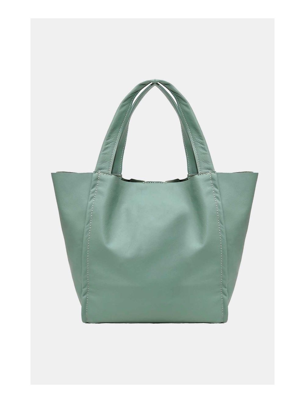 Tom&eva Sac Cabas En Cuir Vachette Sauvage 4101 KAHINA-Vert Clair