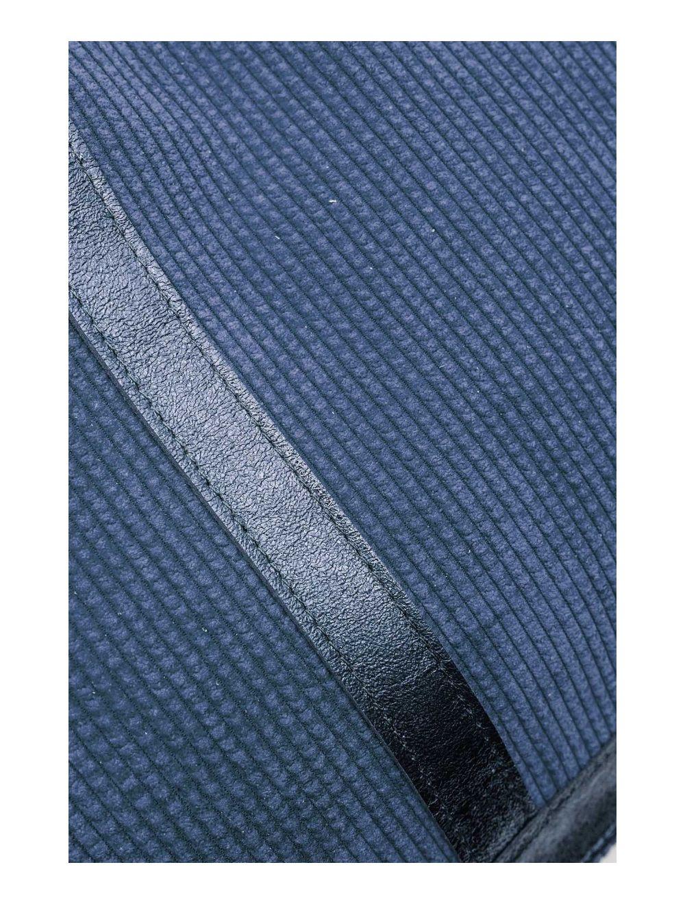 Tom&eva Sac Cabas En Textile Velours Garni Croûte Cuir Vachette 4133 SATINE-Bleu