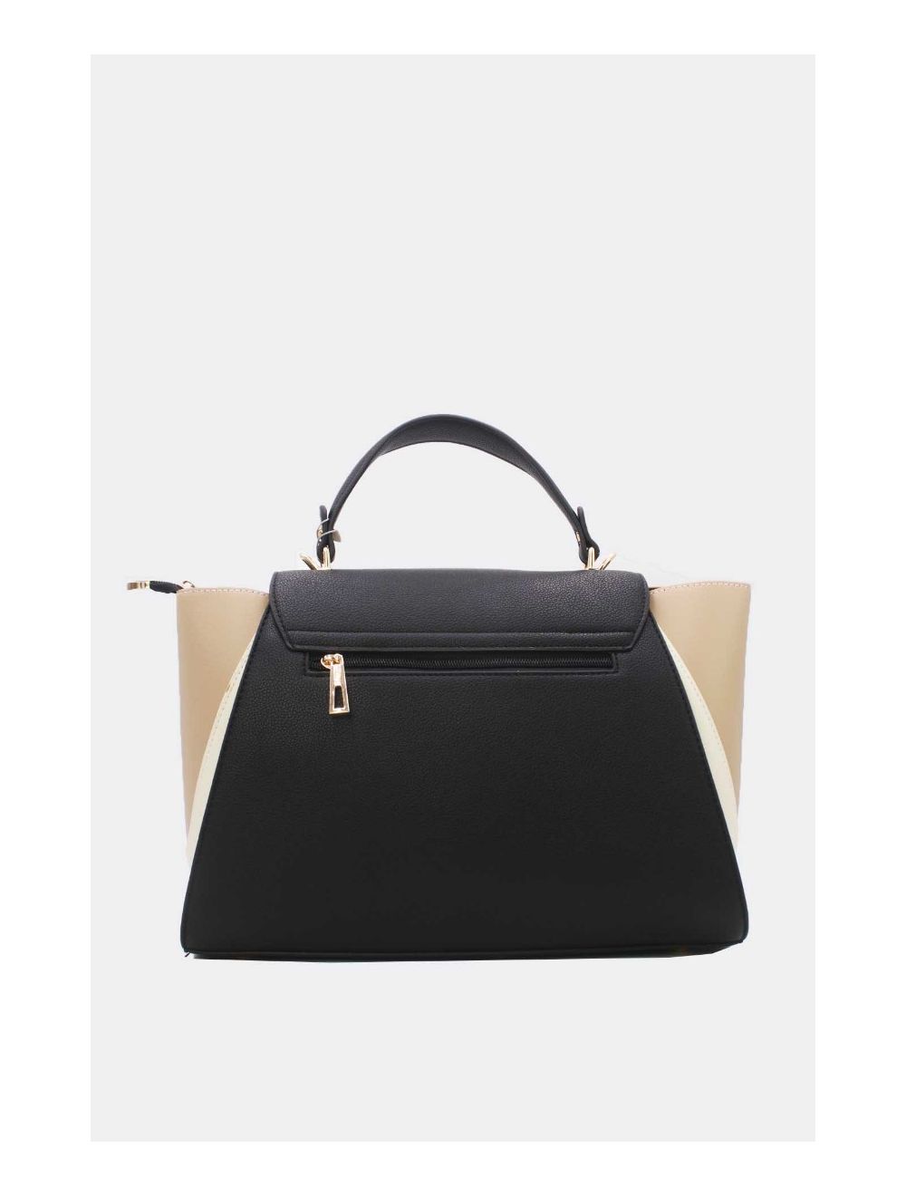 Tom&eva Sac Cabas Femme Tricolore RÉASSORT 23B-5840-Black/Beige/Apricot