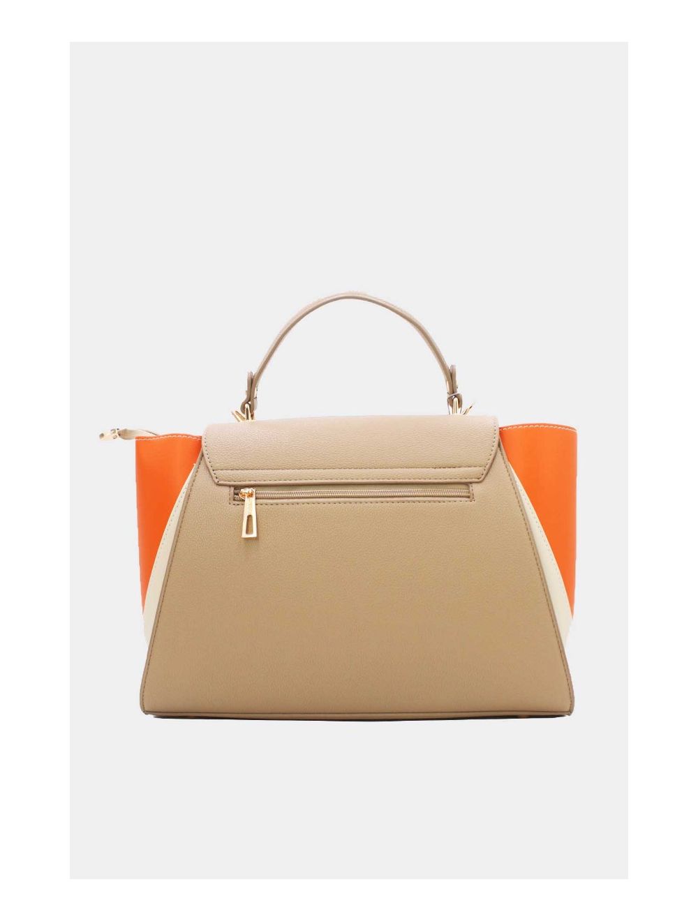 Tom&eva Sac Cabas Femme Tricolore RÉASSORT 23B-5840-Taupe/Apricot/Orange