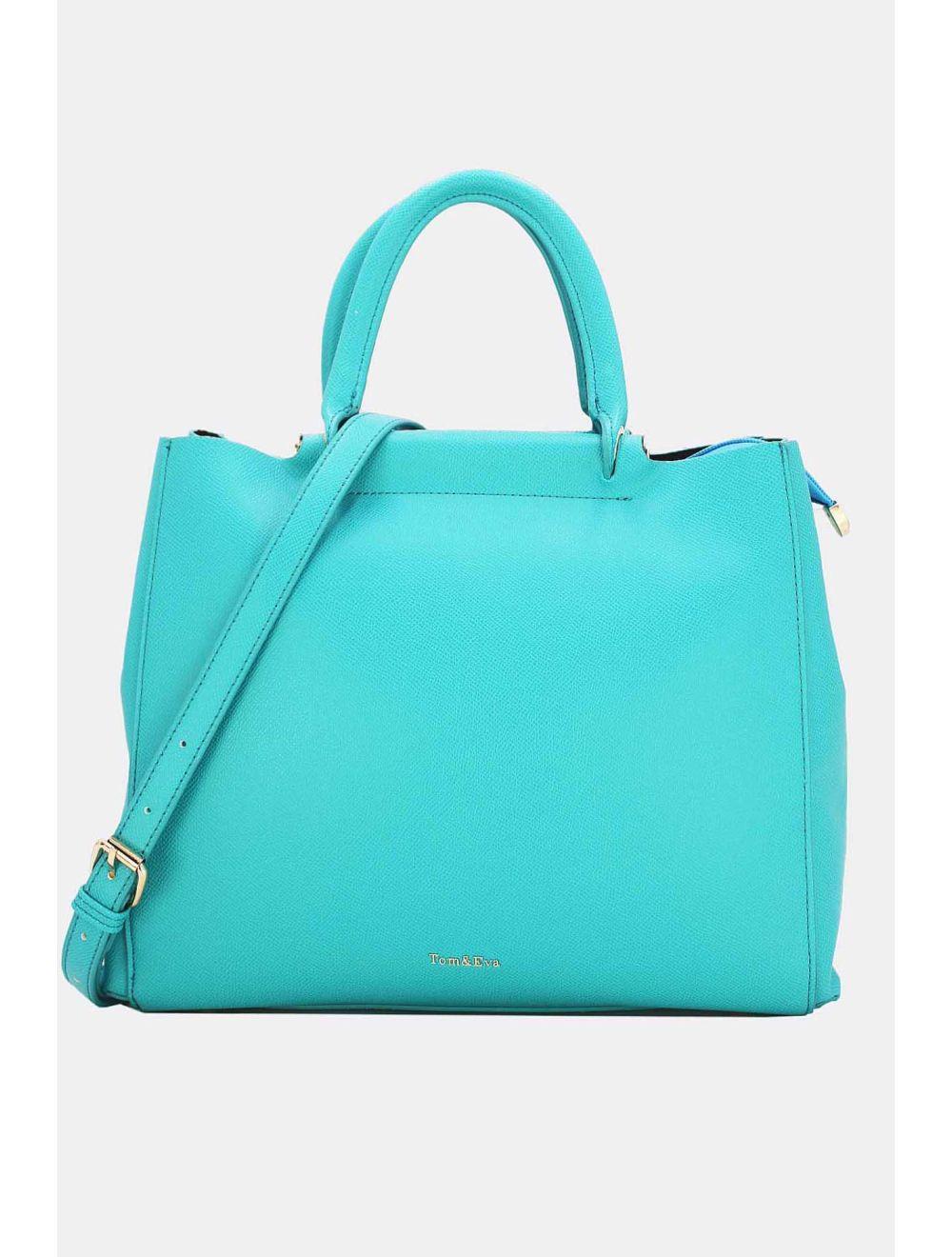 tom&eva Sac Cabas Femmes Ordinateur Portable 13" Multifonction-6762-Bleu